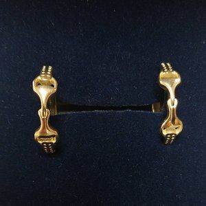 Equisite Golden Snaffle Bit Earrings